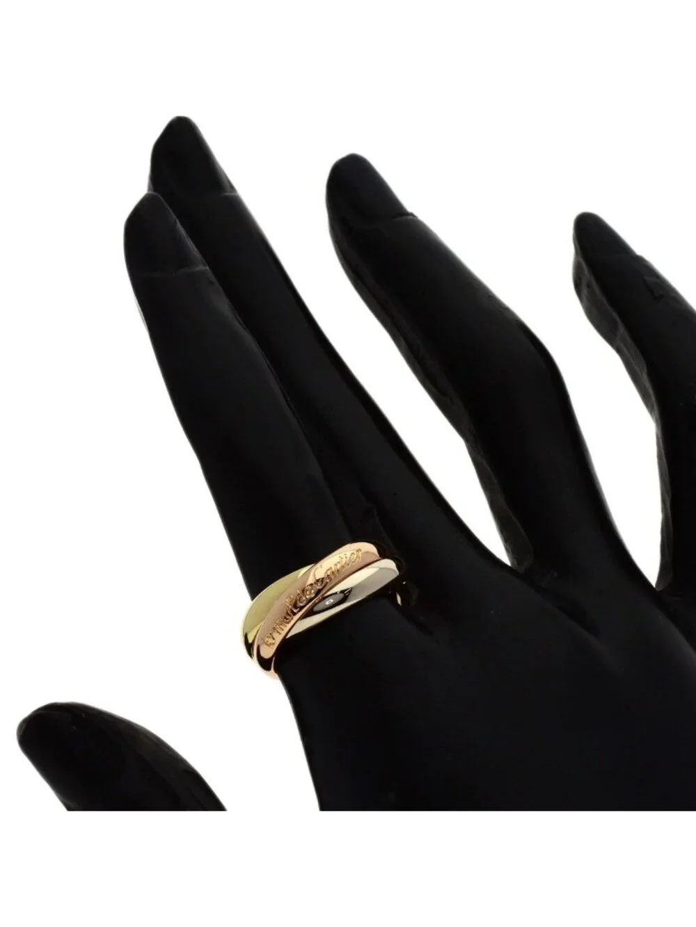 Cartier Trinity 51 Ring 18k Yellow Gold 18k White Pink